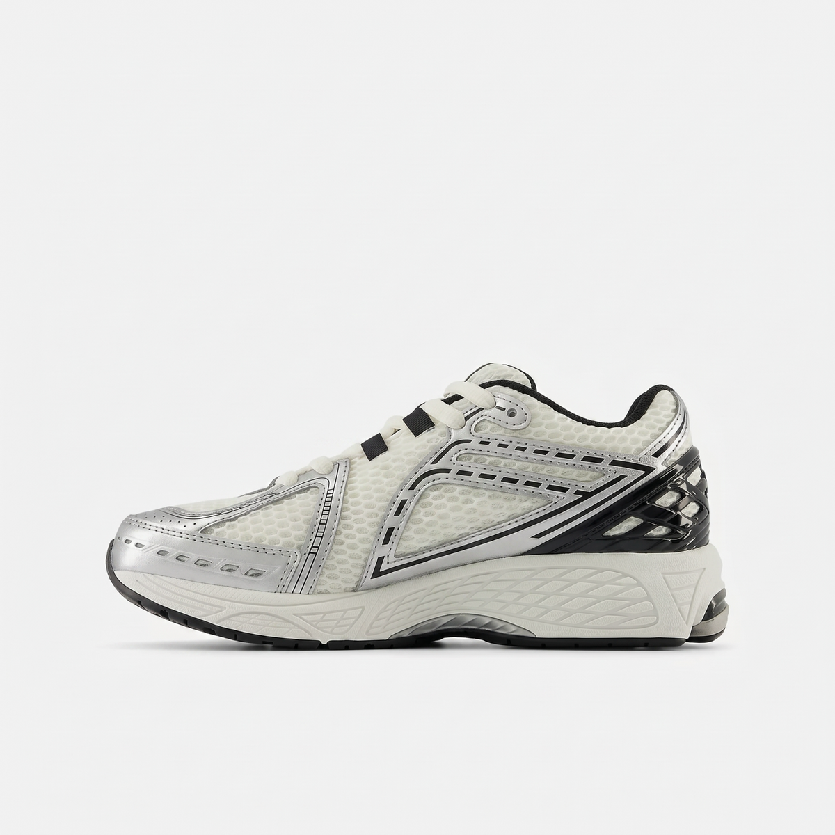 1906 Lace Silver Metallic with Black