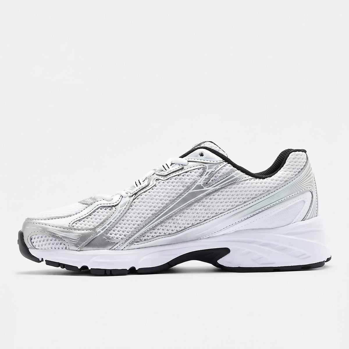 740  White with Metallic Silver and Black