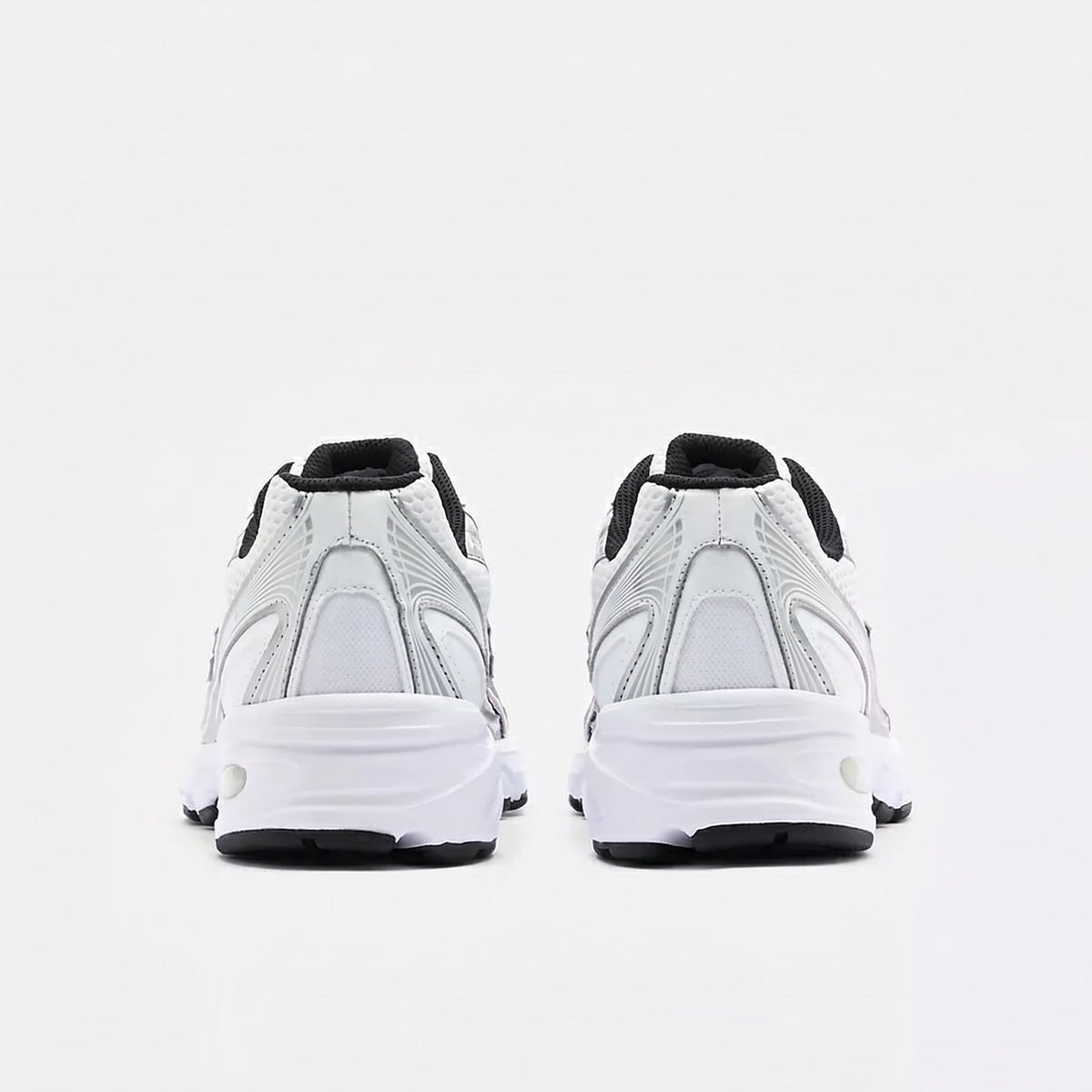 740  White with Metallic Silver and Black
